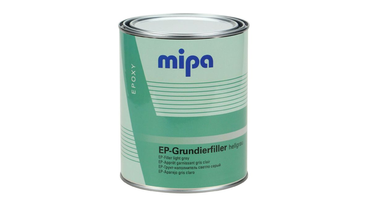 Епоксидний грунт "Mipa 2K HS EP-Grundierfiller hellgrau" 1л + затверджувач 0,5л [Міпа 2К ХС Грундерфіллер ЕП]