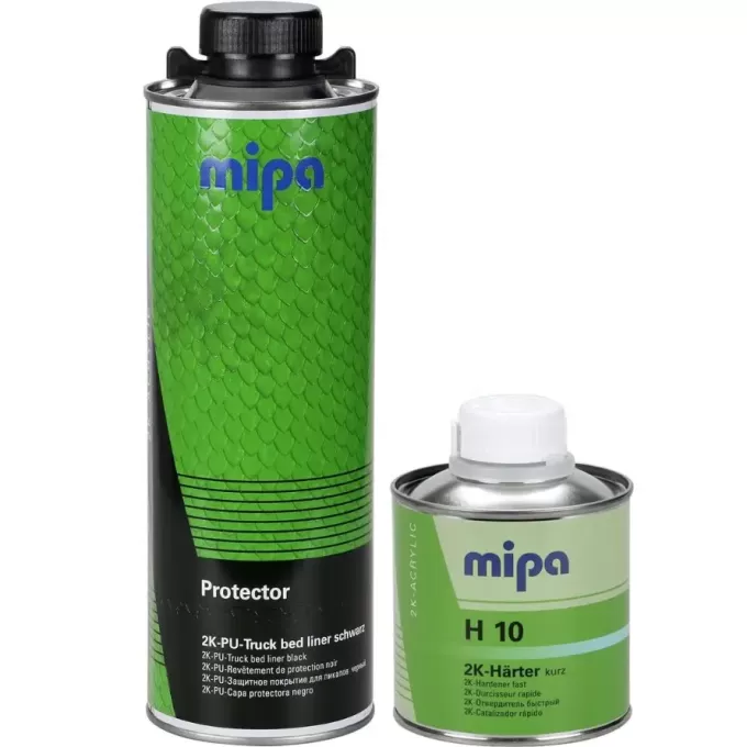 Захисне антигравійне покриття "MIPA Protector Black" + затвердник (0,75мл+0,25мл) (чорне)