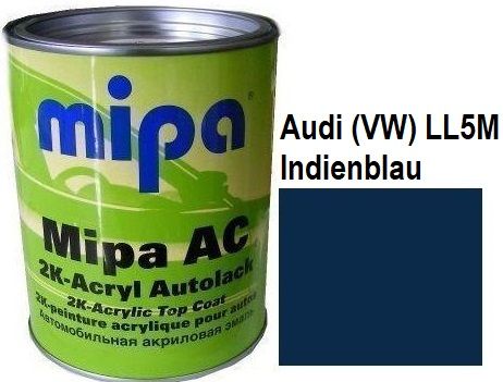 Автоемаль акрилова "(VW) LL5M Volkswagen/Audi Indienblau Mipa" 1л [Міпа Фольксваген/Ауді ЛЛ5М Індіенблау]