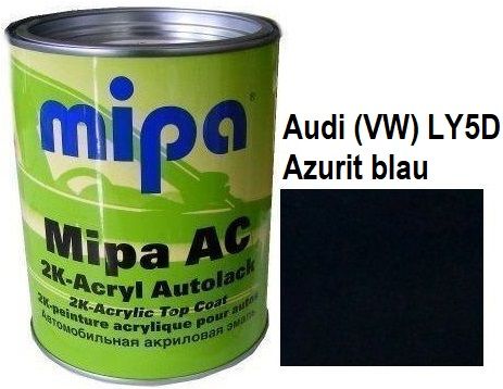 Автоемаль акрилова "(VW) LY5D Volkswagen/Audi Azurit blau, Mipa" 1л [Міпа Фольксваген/Ауді ЛІ5Д Азурит Блау]