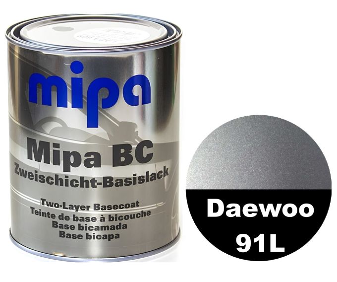 Базова автоемаль "Mipa 91L Daewoo Silverstone" 1л (металік) [Міпа Део 91Л Сільверстоун]