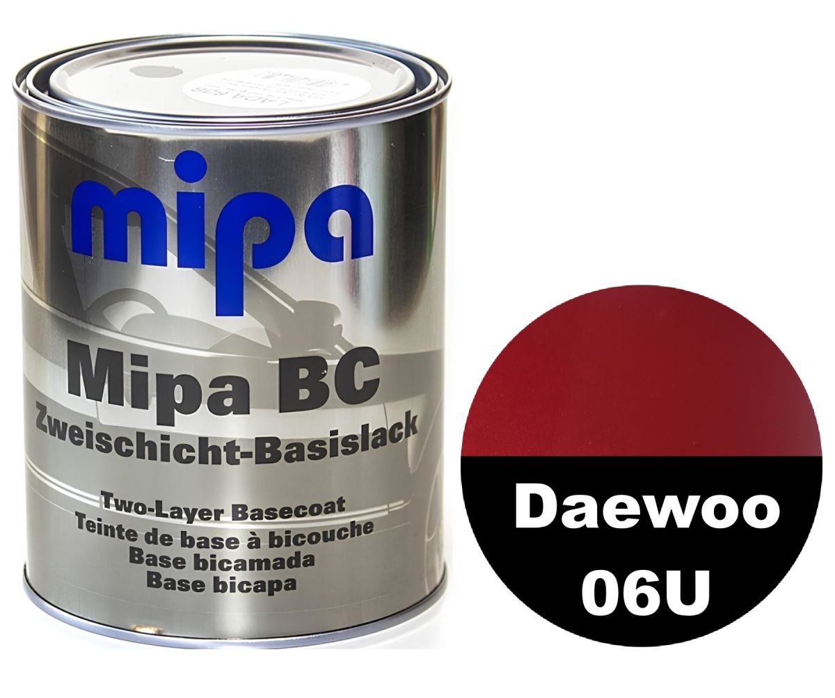 Базова автоемаль (металік) "Mipa Daewoo 06U Sport red met" 1л [Міпа Даеву 06У Спорт Ред мет]