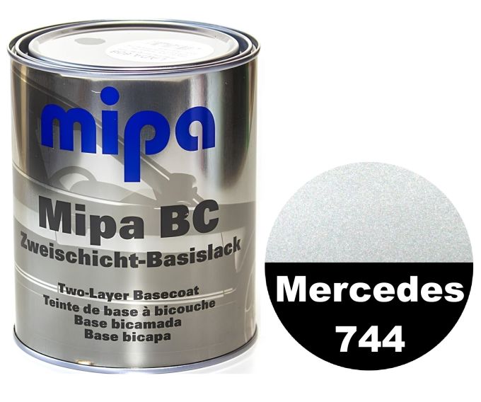Базова автоемаль (металік) "Mipa Mercedes 744 brilliantsilber" 1л [Міпа Мерседес 744 бриліантсільбер]