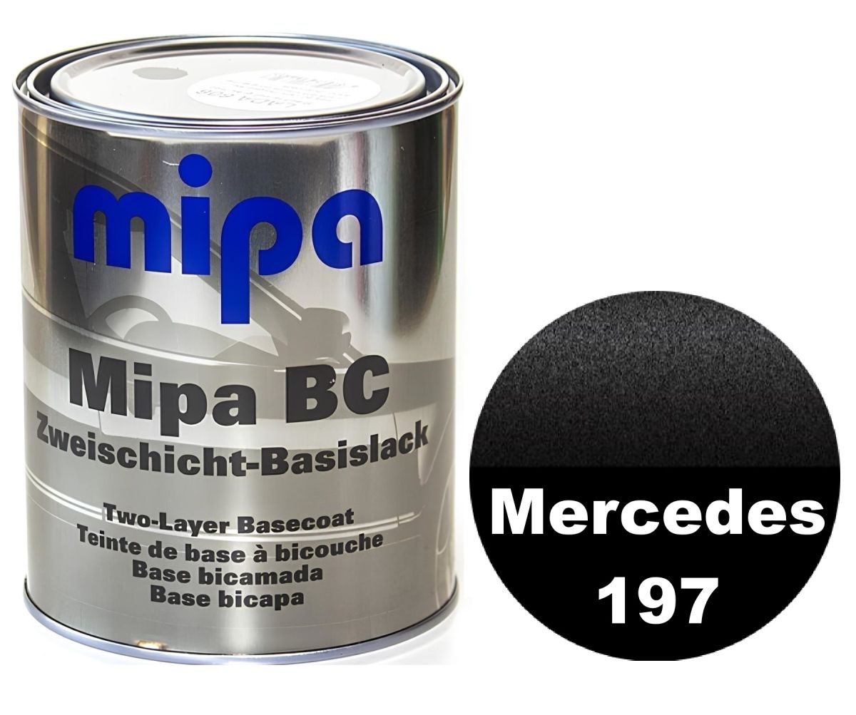 Базова автоемаль (металік) "Mipa Mercedes 197 Obsidianschwarz" 1л [Міпа Мерседес 197 Обсидіаншварц]