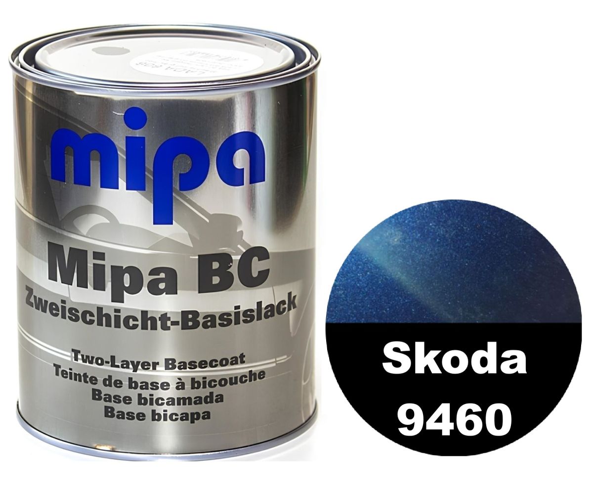 Базова автоемаль (металік) "Mipa Skoda 9460 Tiefseeblau perl" 1л [Міпа Шкода 9460 Тіфсиблау перл]