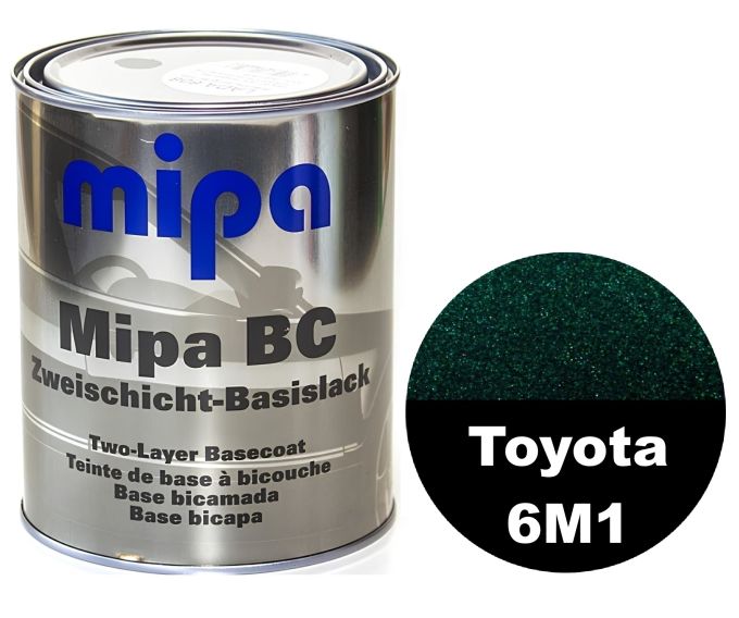 Базова автоемаль (металік) "Mipa Toyota 6M1 Dark emerald pearl" 1л [Міпа Тойота 6М1 Дарк Емеральд]