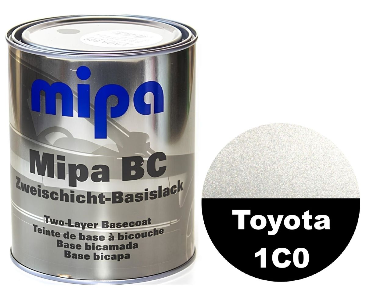 Базова автоемаль (металік) "Mipa Toyota 1C0 Silver met" 1л [Міпа Тойота Сільвер мет]