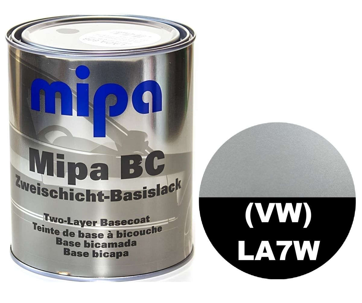 Базова автоемаль (металік) "Mipa Volkswagen (VW) LA7W Reflexsilber" 1л [Міпа Фольксваген Рефлекссільбер]