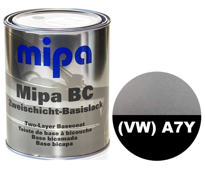 Базова автоемаль (металік) "Mipa Volkswagen (VW) A7Y Zinngrau" 1л [Міпа Фольксваген А7И Зіннграу]