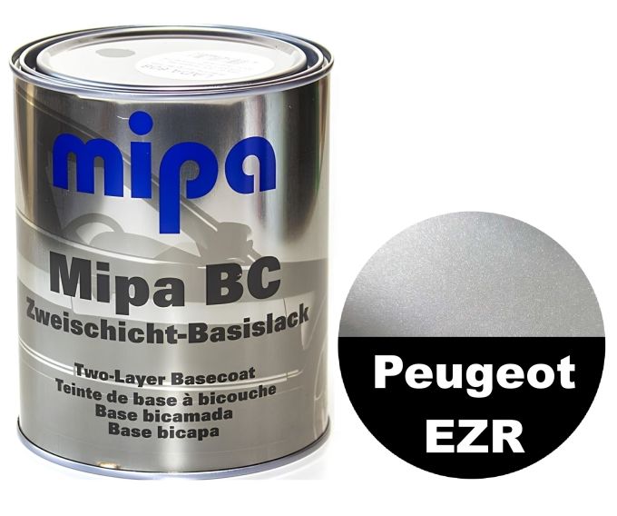 Базова автоемаль (металік) "Mipa Peugeot EZR gris aluminium" 1л [Міпа Пежо ЕЗР Грис алюмініум]