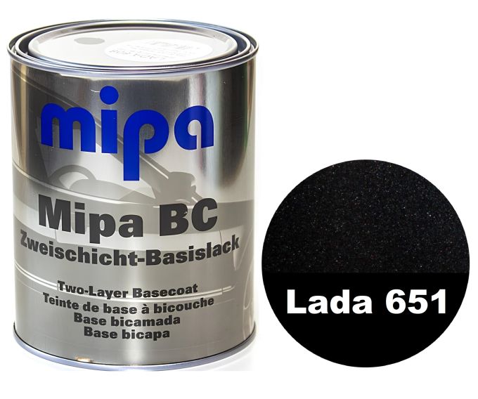 Базова автоемаль (металік) "Mipa Lada 651 чорний трюфель" 1л [Міпа Лада 651]
