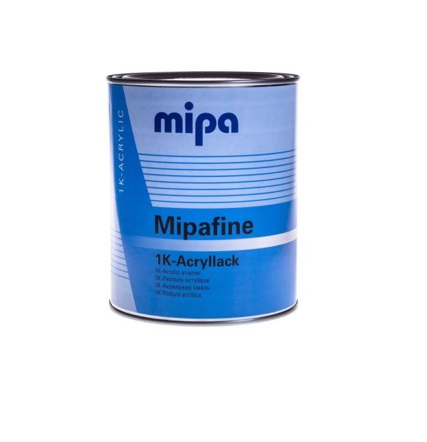 Однокомпонентна чорна матова фарба Mipa RAL 9005 mat, 1л (1K-Mipa RAL 9005 чорний мат)