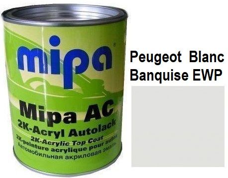 Автоемаль акрилова "Peugeot BLANC BANQUISE EWPA Mipa" 1л [Міпа ПЕЖО ЕВПА Бланш Банкіз]